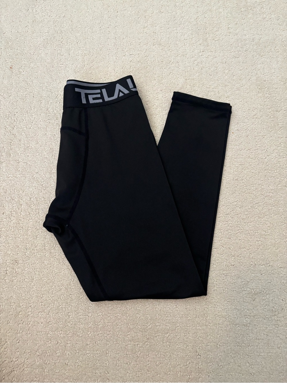 TELALEO Youth Kids Athletic Fleece Cold Weather Compression Legging Pants Sports